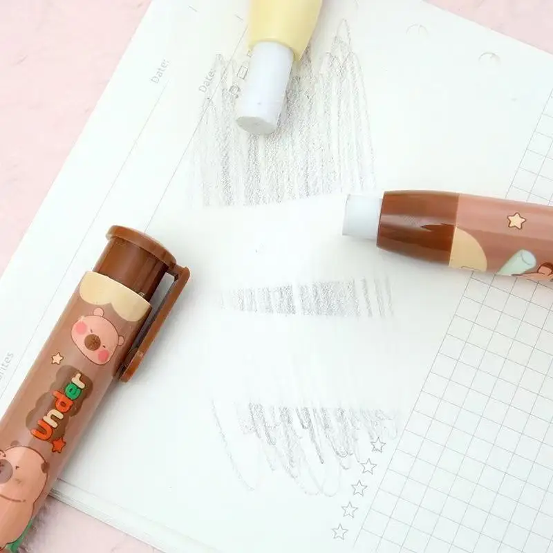 ยางลบการ์ตูนน่ารัก 1/2/4/6 ชิ้น สามารถเปลี่ยนไส้ยางลบได้ ยางลบดินสอแบบยืดหดได้ สำหรับนักเรียน อุปกรณ์การเรียนสำหรับเด็ก ของขวัญ