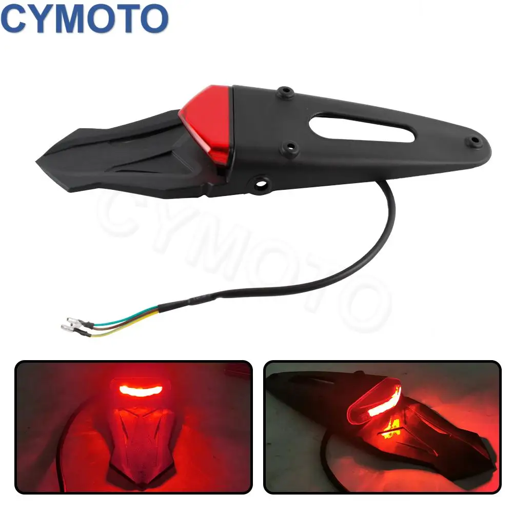 

Motorcycle Universal Taillight Tail Light E-Mark Dirt Bike Scooter Parts License Plate Support Holder With 12V LED Pilot