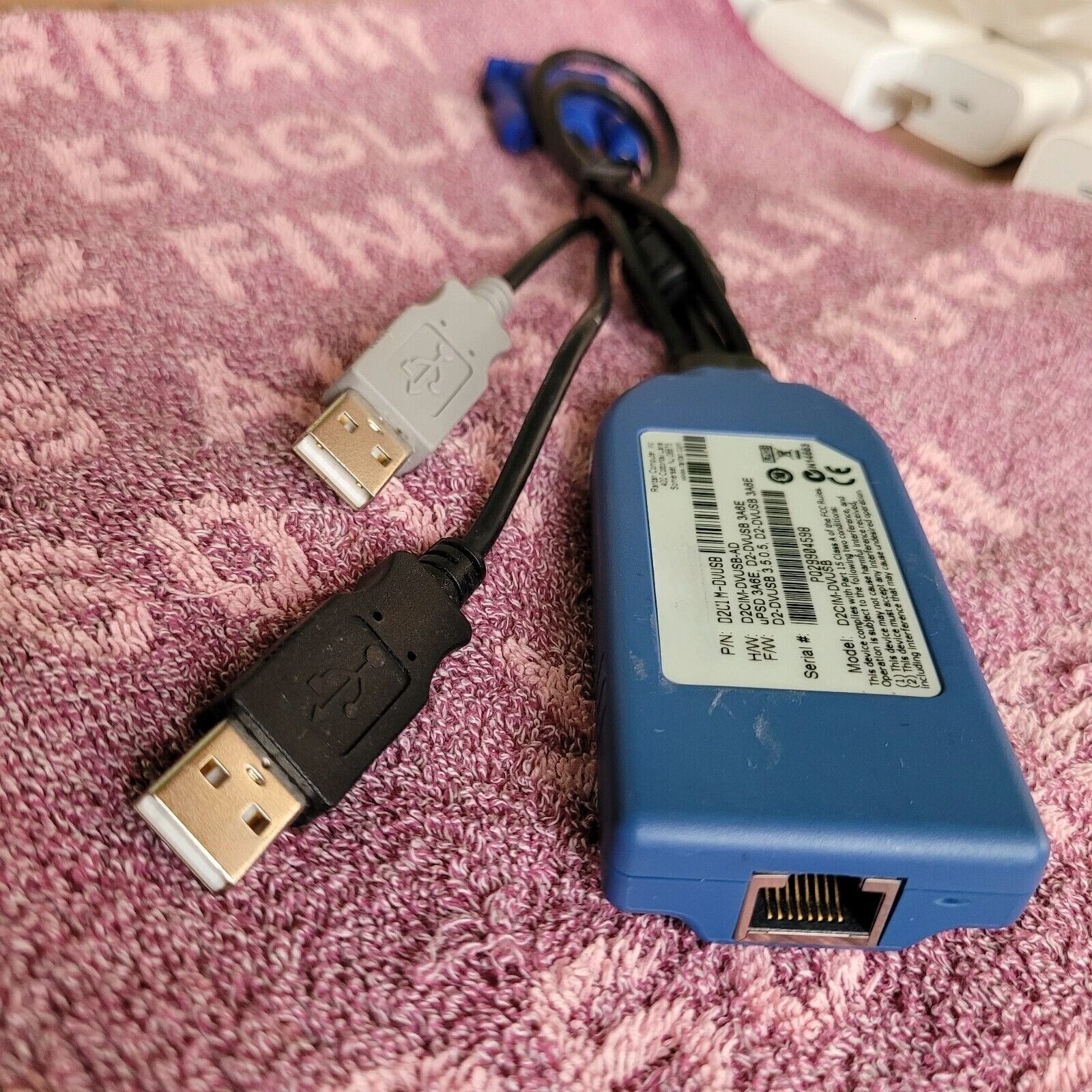 Двойной USB-кабель Raritan D2CIM-DVUSB VGA для Dominion KX2 KX3 KX II CIM KVM