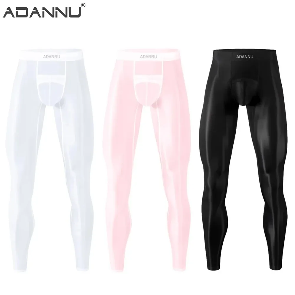 Men's Warm Ultrathin Bottoming Pants Quick Dry Sports Running Super Transparent High Elastic Men Fahsion Leggings Comfortable