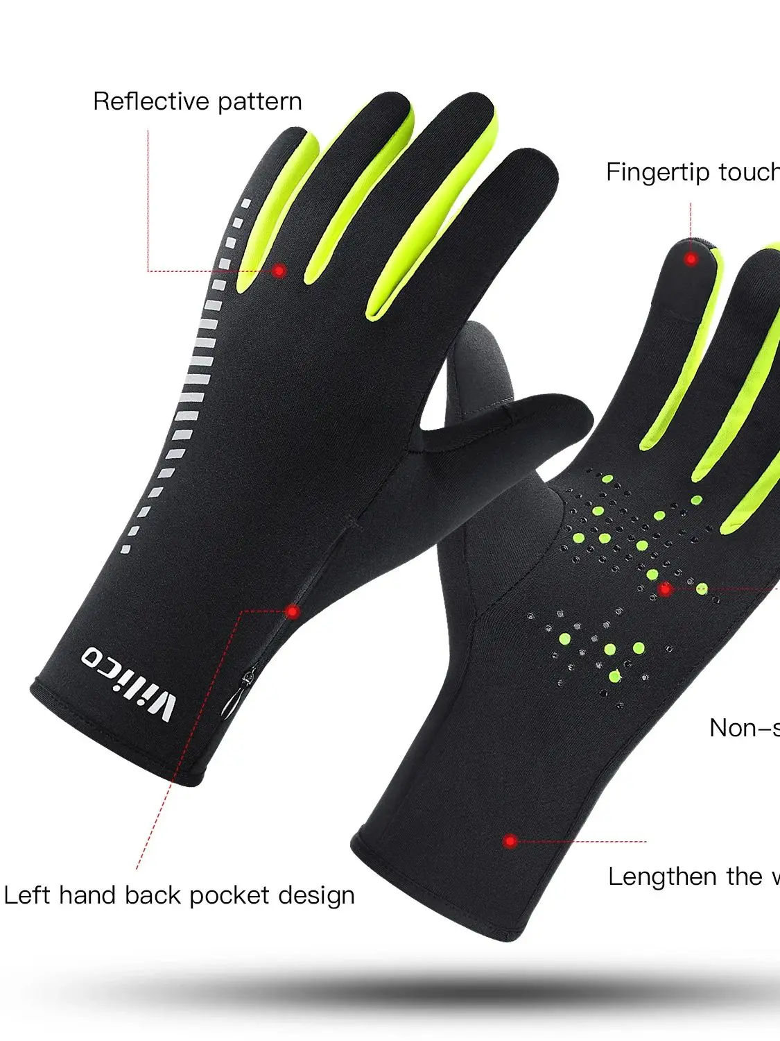 AliExpress Kyncilor Lightweight winter running gloves, suitable for touch screen fingers in cold weather, thin warm lined gloves, suitable for skiin
