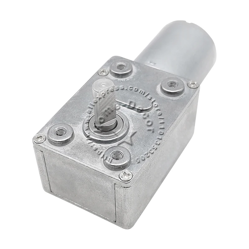 1x DC6V 12V 24V JGY370 with Full Metal Gearbox Self-Lock D6x14mm Solid Shaft Large Torque Turbo Worm Speed Reduction Gear Motor