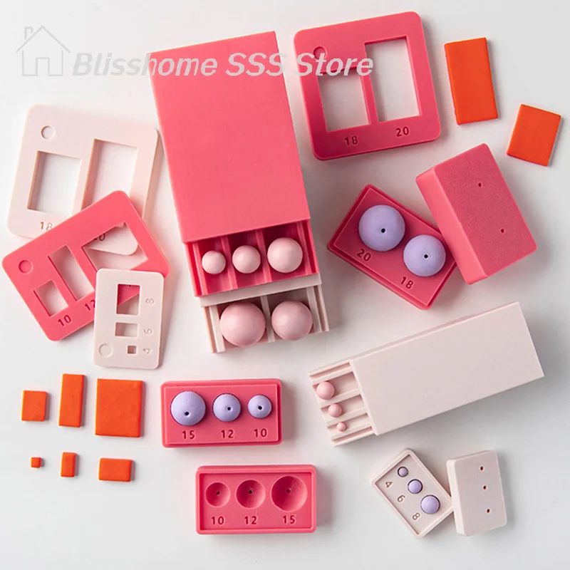 【S】4-15mm Multi-Size Polymer Clay Ball Maker Bead Rolling Ball Mold Clay Sphere Shaper & Cutter DIY For Earrings Necklaces