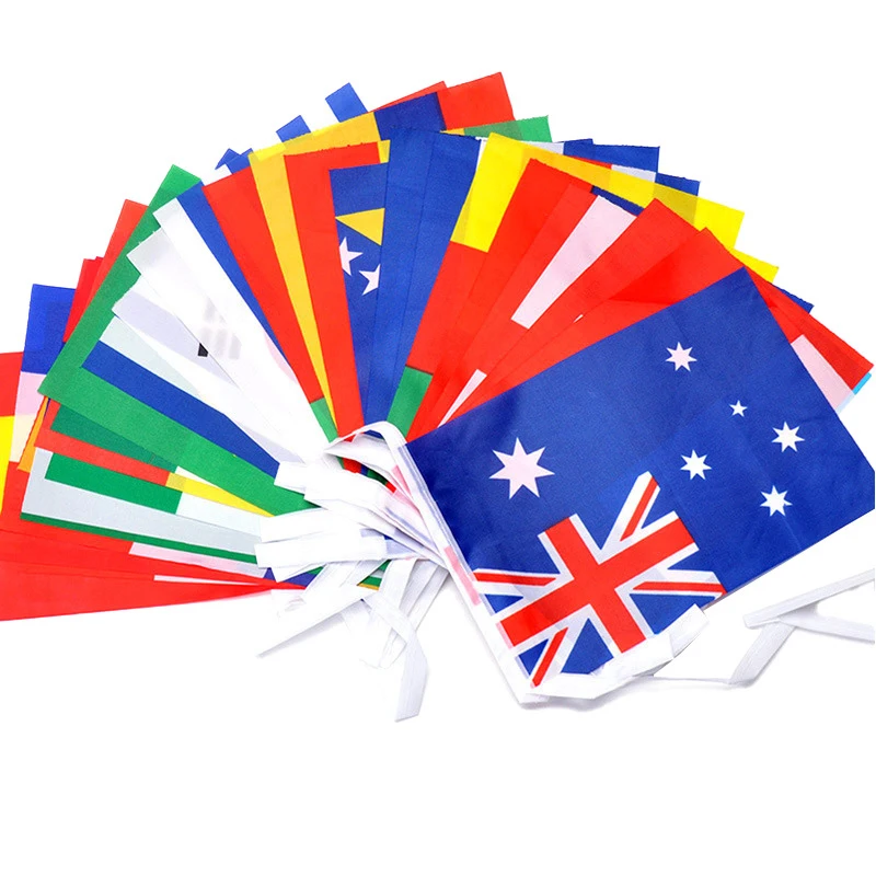 xvggdg  24/100   Euro Countries cup   14x21cm  National banner String Flag Countries Around The World Nations Flag For Party