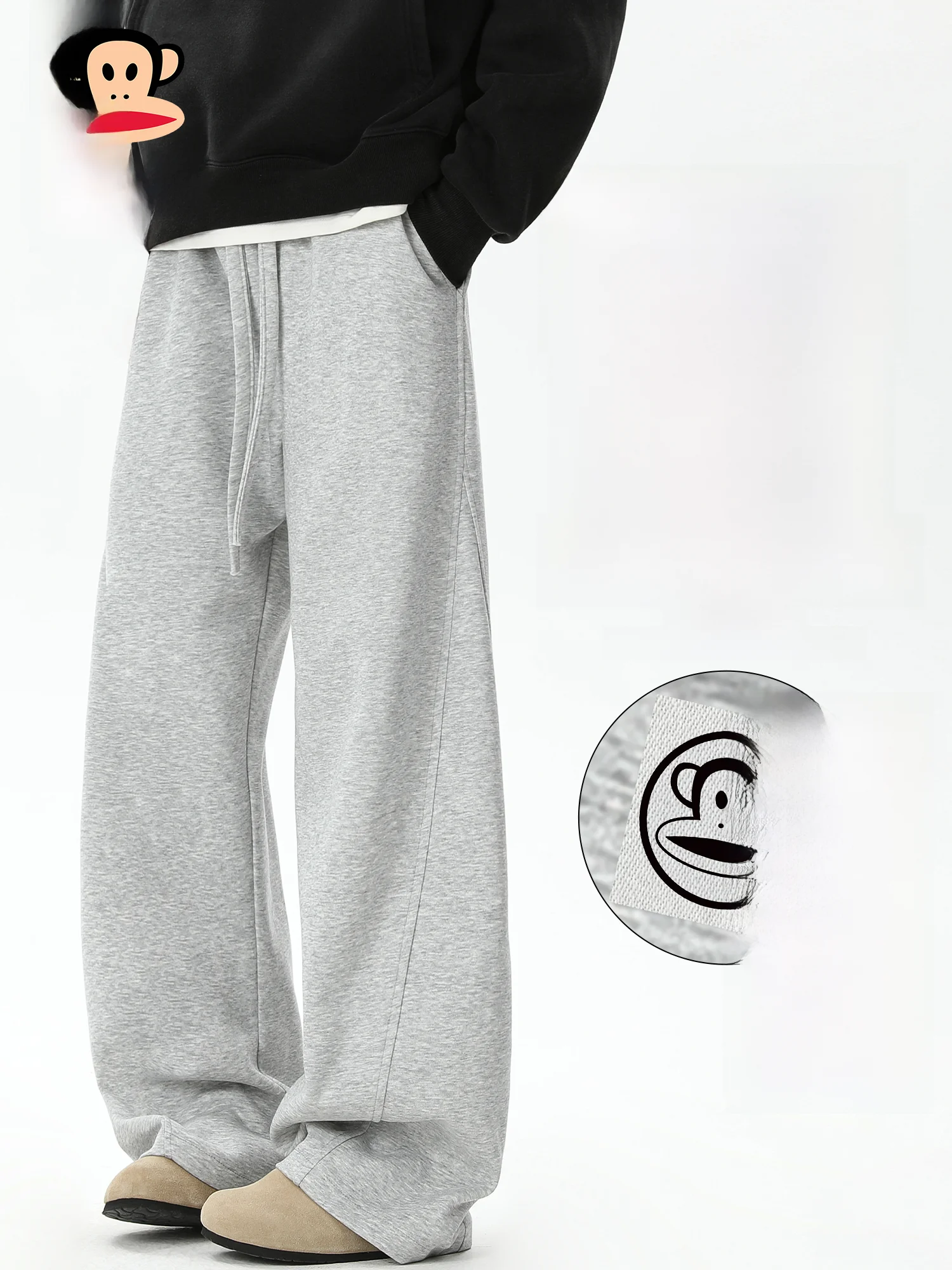 

Мужские утепленные брюки Paul Frank с флисовой подкладкой, прямого кроя, повседневные, зимние, теплые, в американском стиле, с изогнутым кроем штанин