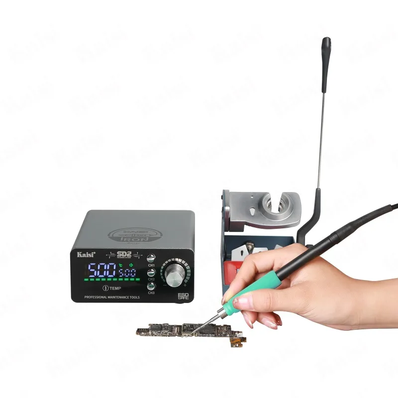 

Kaisi SD2 Heavy-duty Soldering Station with Compatible with C210 Tip Digital Color Display for Mobile Phone PCB BGA Repai
