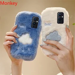 Cute White Clouds Soft Phone Cover For Oneplus 8T 7T 6T 5T 3T 11 10 Pro 9 8 7 6 5 Nord 2 3 N20 N100 Winter Plush Shockproof Case
