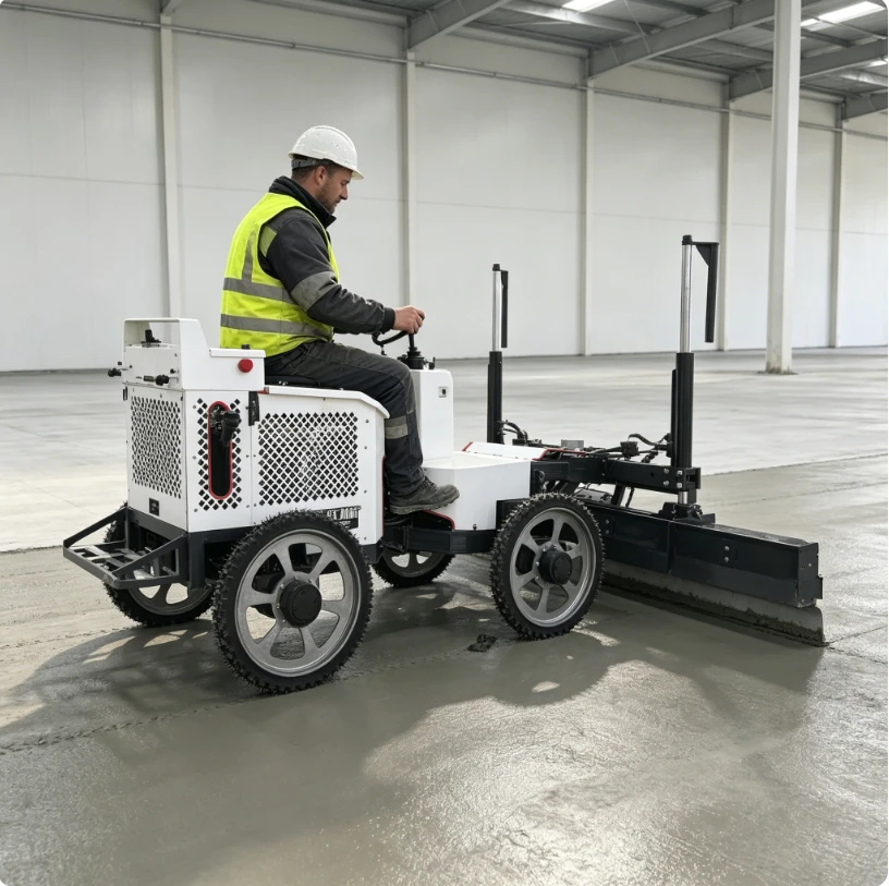 Laser Concrete Leveling Machine Walk Behind Two Wheels Concrete Truss Screed for Super Flat Floor Construction