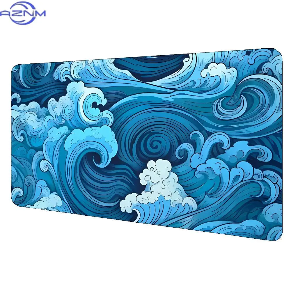 Anime Great Wave Mouse Pad Large Rubber Base Anti-slip PC Desk Accessories Mousepad for Office and Gamer Keyboard Mats Decor Mat