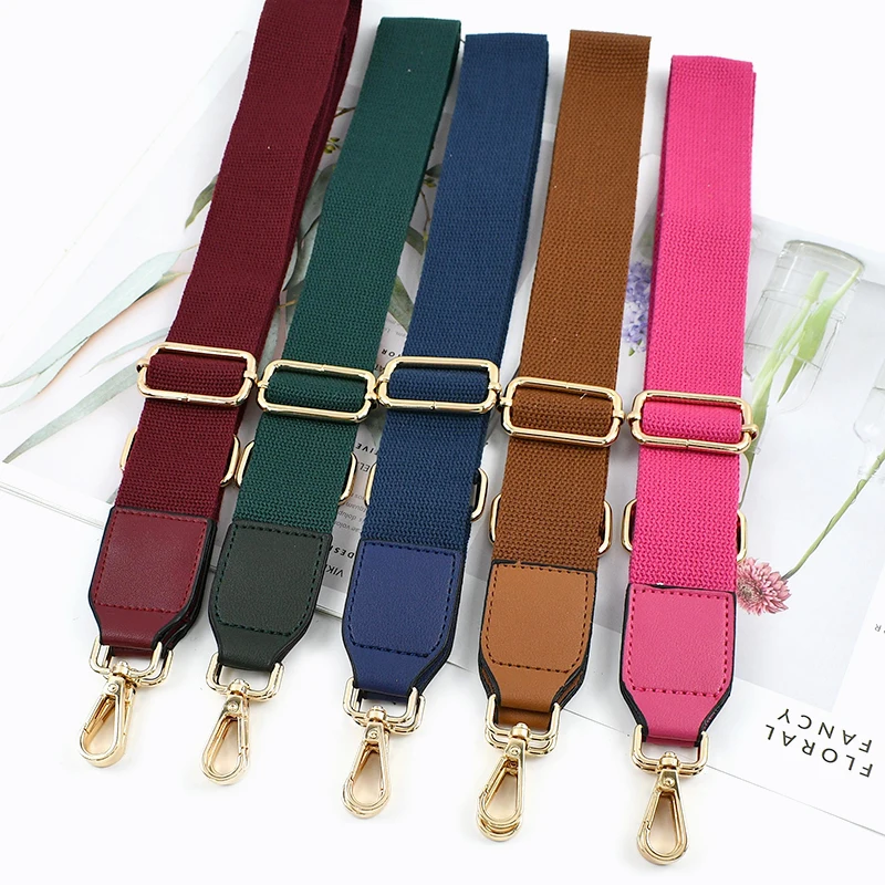 1Pc Deepeel 3.8cm Wide Cotton Canvas Bag Strap Adjustable 80-130cm Replacement Crossbody Shoulder Straps for Handbag Purse Totes