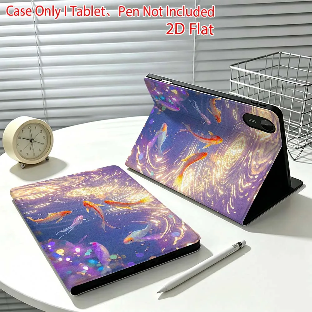 Beautiful fish pattern For Xiaomi Poco Redmi Pad 8 2 4 C1 6 6S 7 7S SE 9.7 14 11 11.2 Inch Pen Tray Tablet Case Fashion