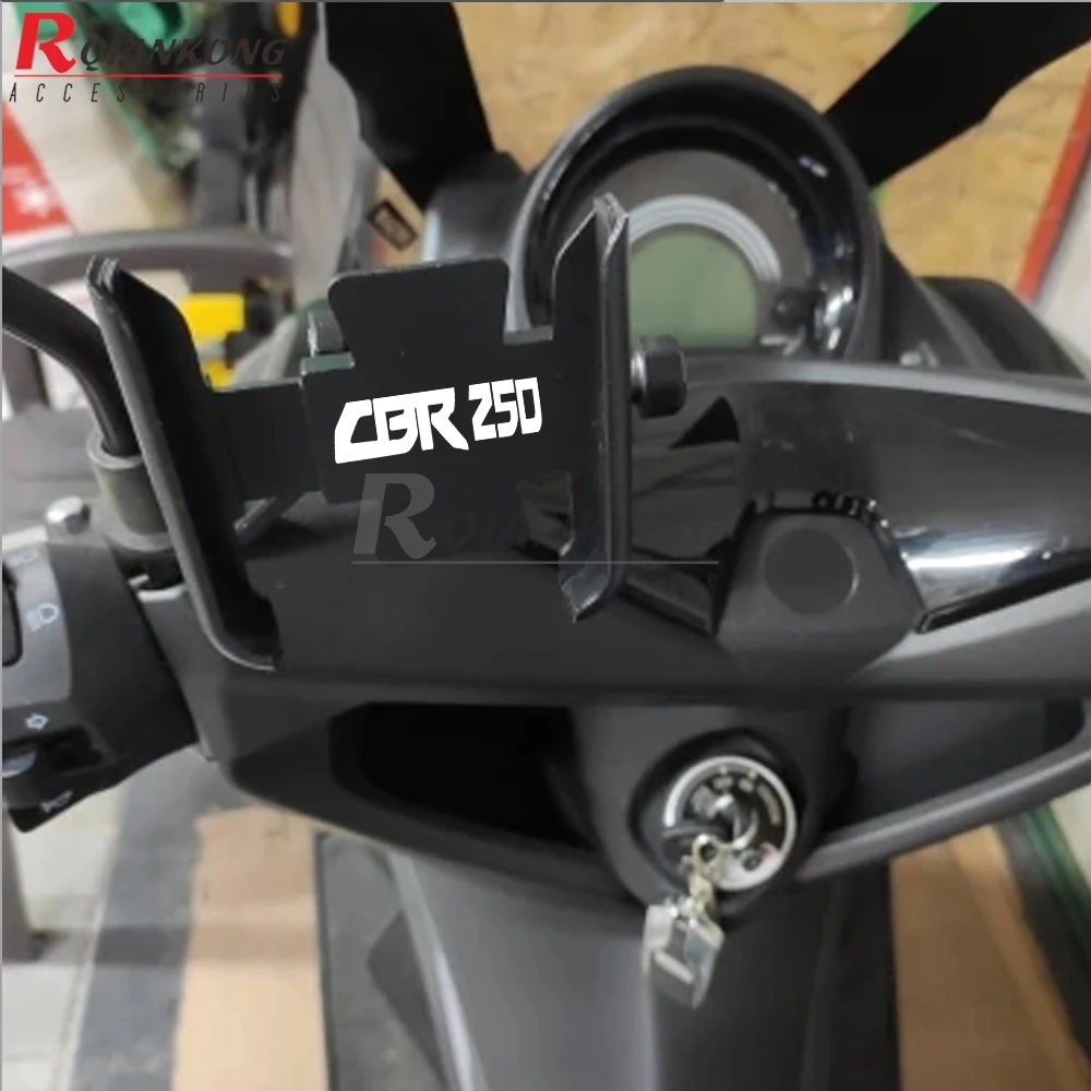 For Honda CBR250 CBR250R CBR250RR CBR 250 R ABS 1988-2023 2024+ Universal Rearview Mirror Handlebar Phone Holder Cellphone Stand