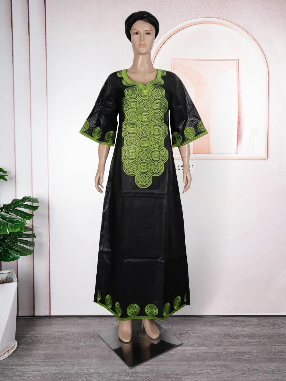 H&D New African Dresses For Women Embroidery Dress Bazin Wedding Party Ramadan Robes Nigeria Gowns Skirt 2024