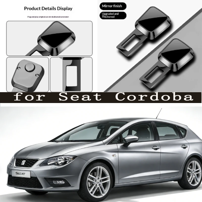 

for Seat Cordoba Car Seat Belt Clip Extender Safety Seatbelt Lock Buckle Plug Thick Insert Socket Extender Safety Buckle