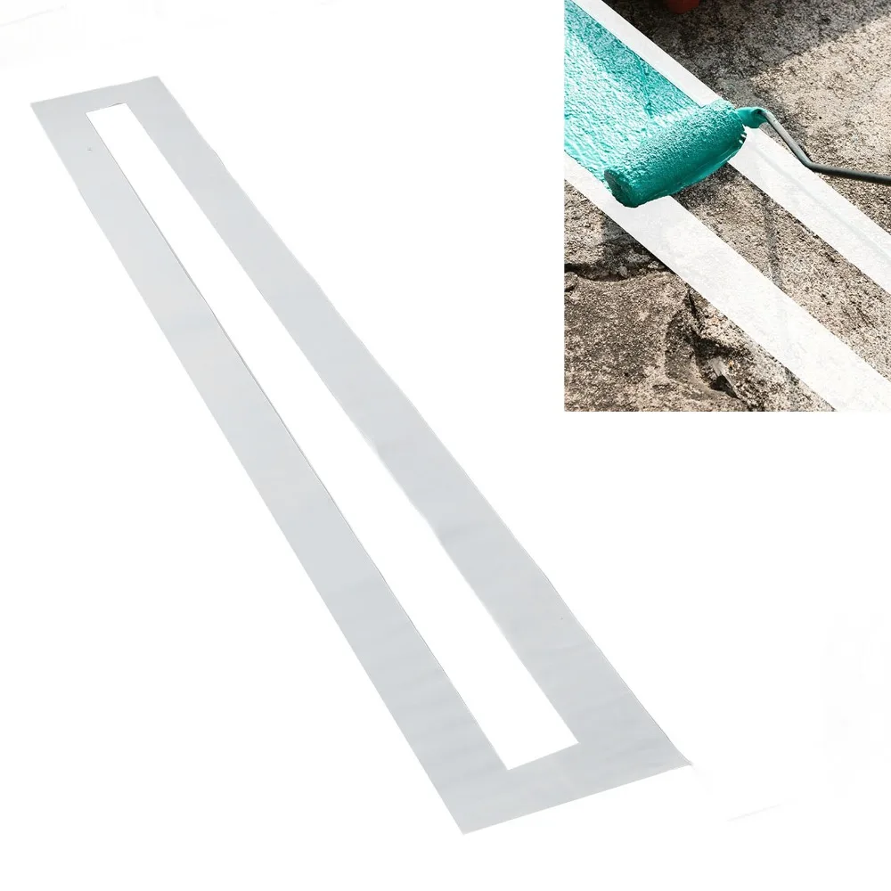 Durable Silicone Parking Lot Line Stencil Foldable White Straight Line Stencil Reusable Straight Pavement Line Stencil