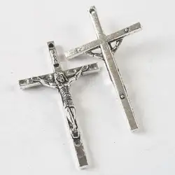 10 Pieces Of 47x28mm Cross Religious Pendant For DIY Jewelry Findings Accessories H3660