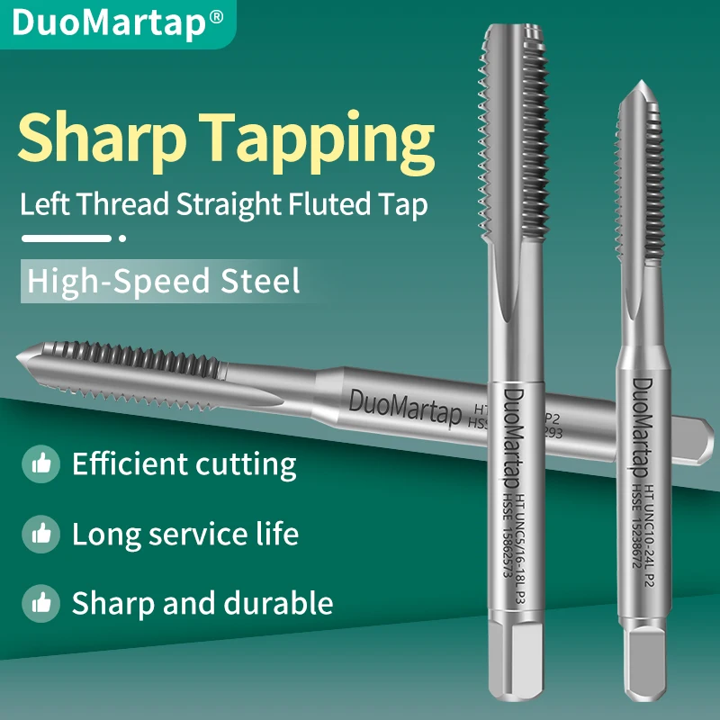 

Машинные резьбонарезные метчики Duo Martap HSSE-M35 JIS Standard, левосторонние, прямые, UNC UNF 4-40L 6-32L 1/4
