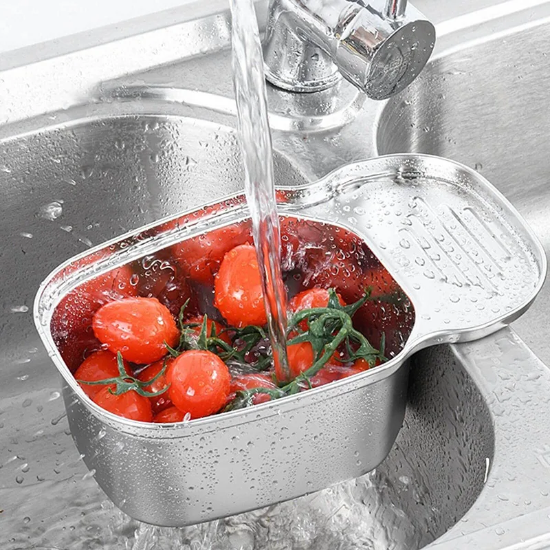 Sink Food Residue Filter Multifunctional Saddle-shaped Kitchen Drain Basket Household Kitchen Stainless steel Storage Rack