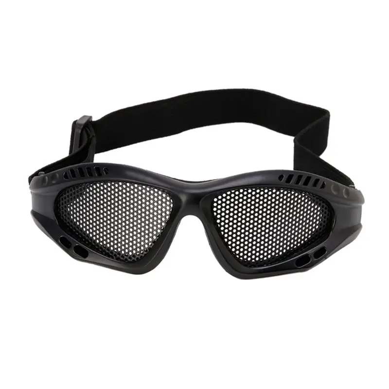 Tactical Motorcycle Airsoft Eye Protection Goggles Anti Fog Mesh Metal Glasses