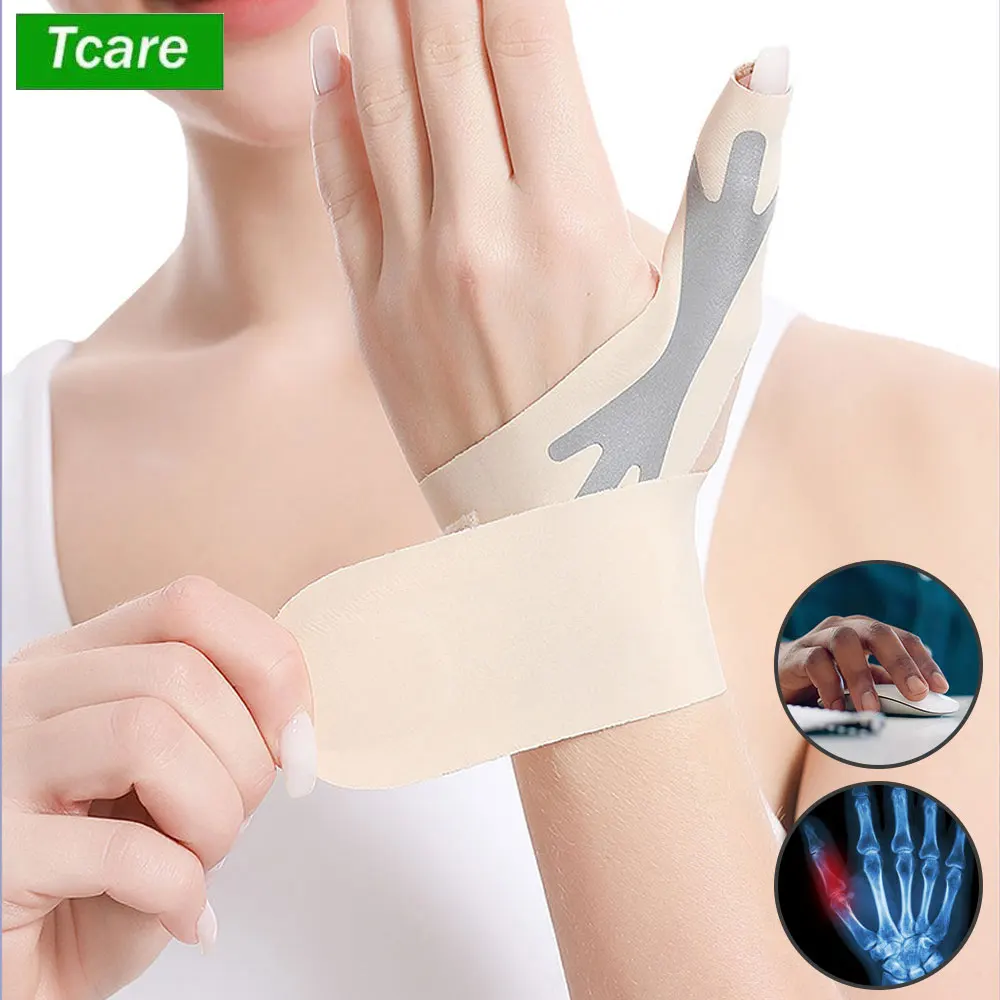 1 Pcs Adjustable Thumb Wrist Compression Sleeve for Arthritis Pain - Men and Women Elastic Liner for Plastic Splint, Home, Work