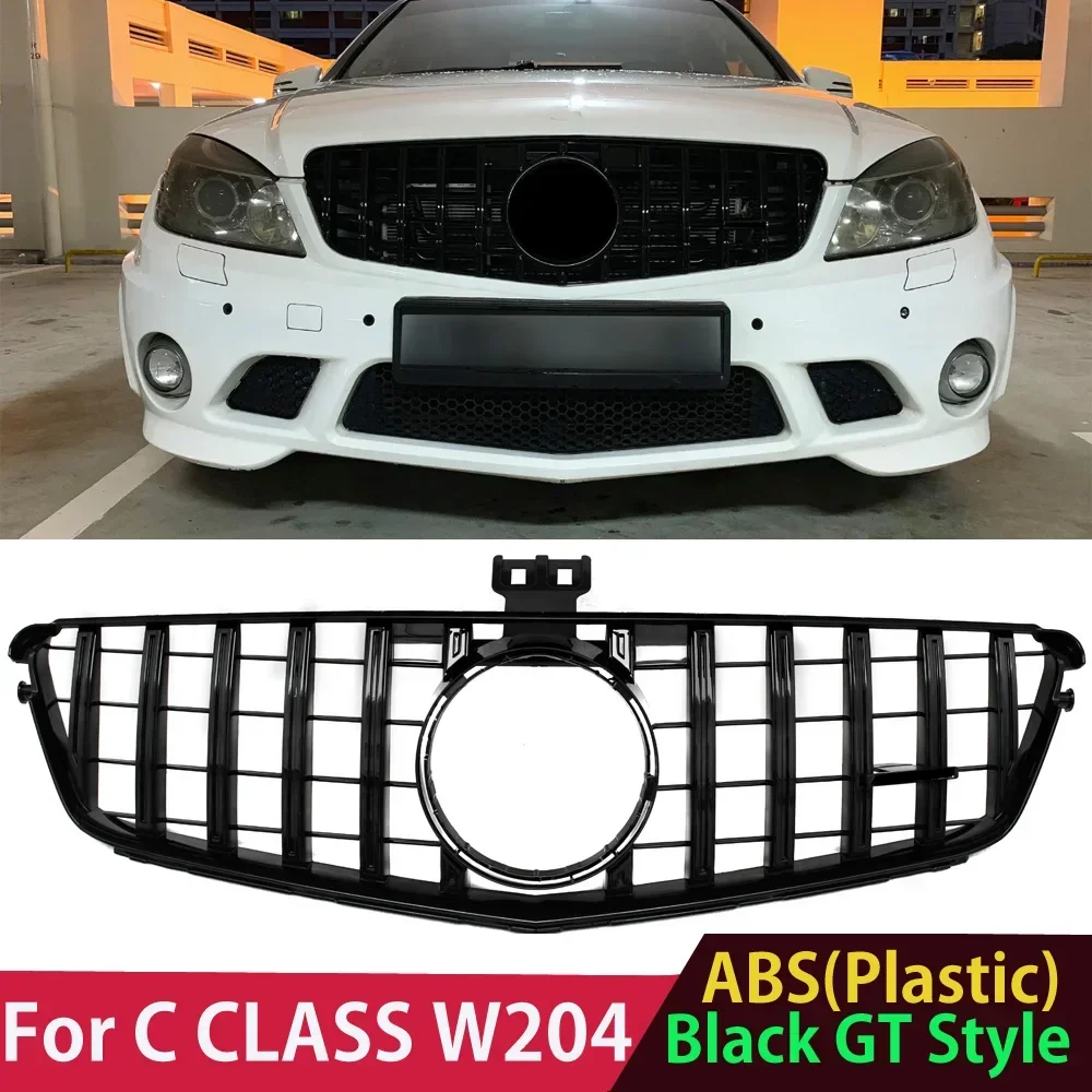 

Black Color GT R Panamericana Style Grille Grill for Mercedes C Class W204 C200 C250 C300 C350 2007-2014 Sedan and Coupe