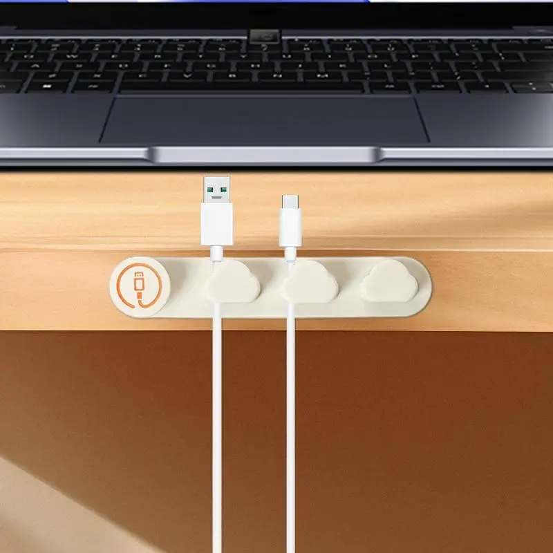 Organizador do cabo do Desktop USB, clipes de gerenciamento organizados, suporte do cabo para o mouse, fone de ouvido