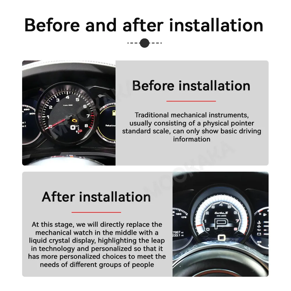 For Porsche Cayenne Panamera 2016-2023 Car LCD Dashboard Digital Cluster Virtual Cockpit Instrument Speedometer Multifunctional
