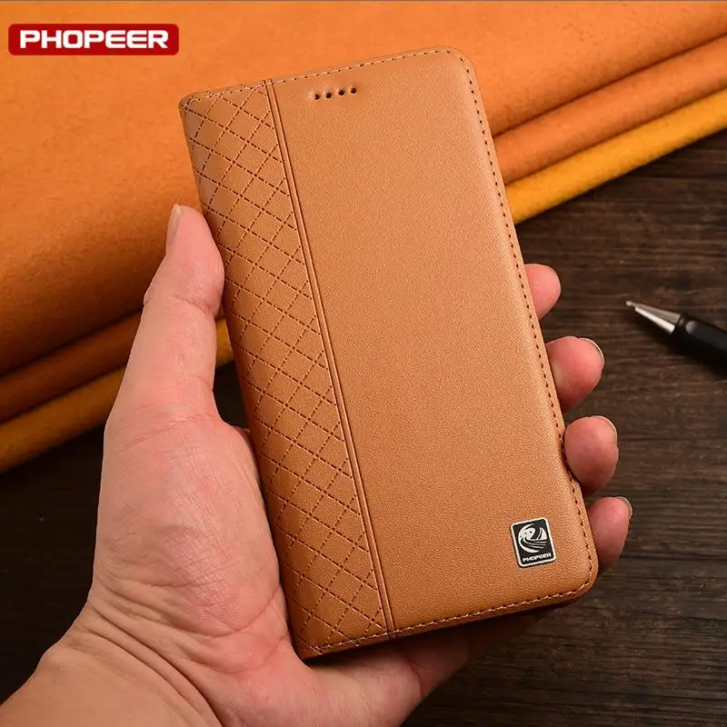 Napa Grid Genuine Leather For Oukitel WP20 WP21 WP22 WP23 WP26 WP27 WP28 WP30 WP32 Pro Wallet Cover Coque