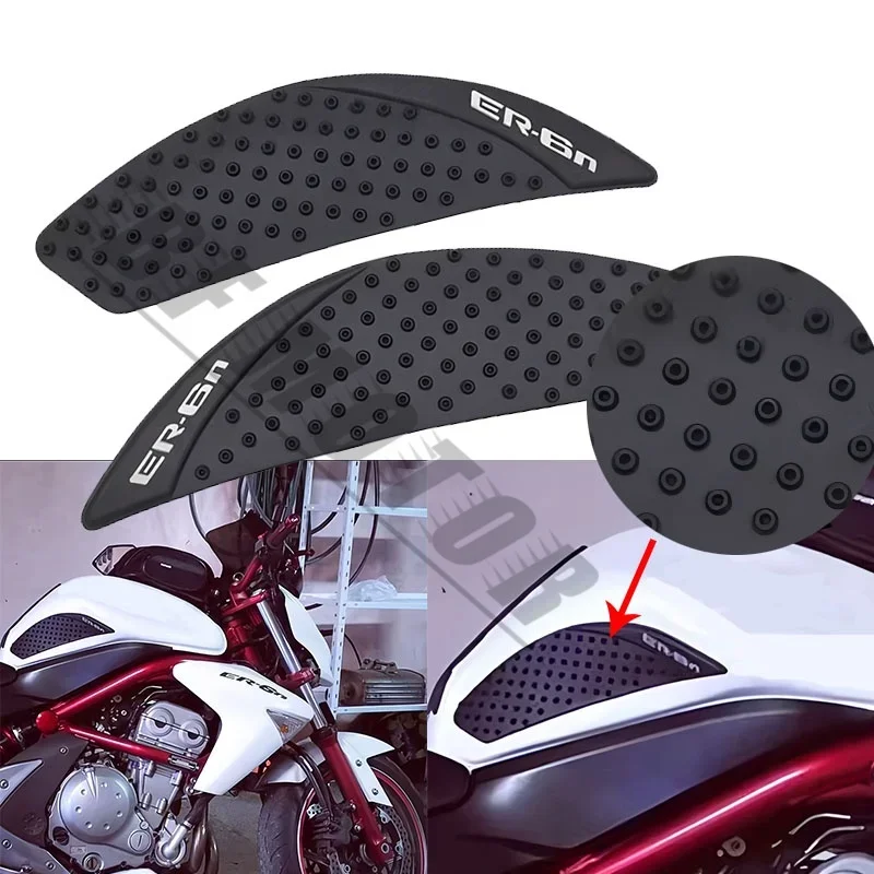 Fit For ER6N ER-6N 2006-2015 Motorcycle Protector Anti Slip Tank Pad Sticker Gas Knee Grip Traction Side Decorative Paper