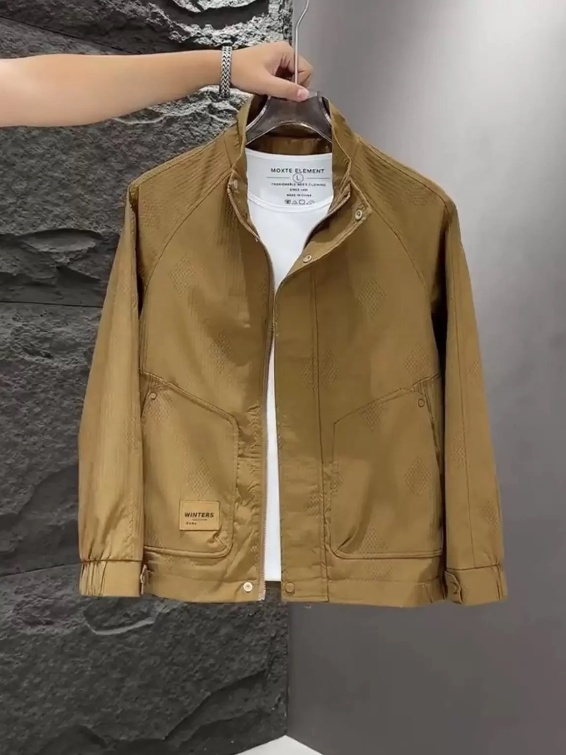 

Весенне-осенняя новая мужская куртка, модная универсальная спецодежда, простая молодежная удобная высококачественная верхняя одежда, модное полиэфирное волокно