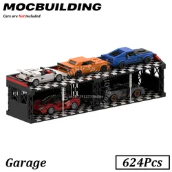 Car Garage Display Stand for Speed Champion MOC Building Blocks Brick Construction Toys Gift for Kids