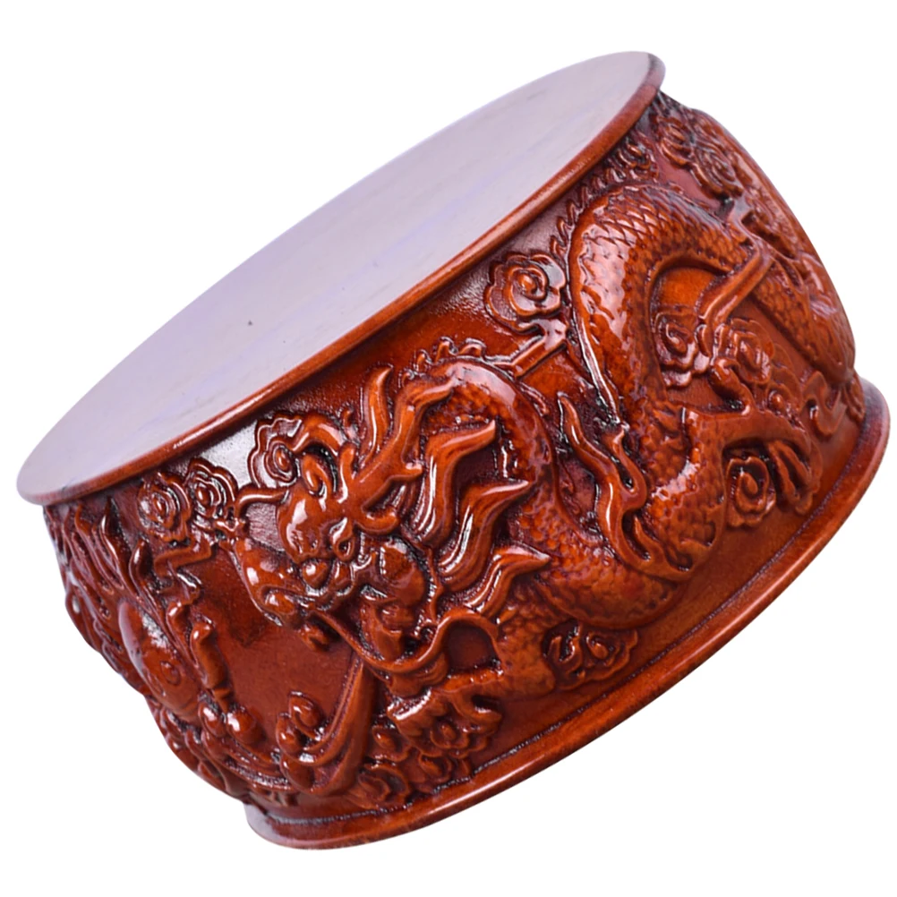 

Solid Wood Carved Buddha Statue Vase Base Teapot Stand Risers Stone Ornaments Wooden Display Base Decor