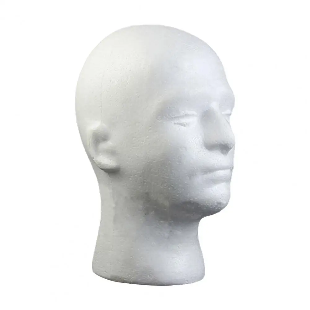 Male Mannequin Head Foam Wig Stand Manikin Head Wig Cap Holder for Store Salon Home
