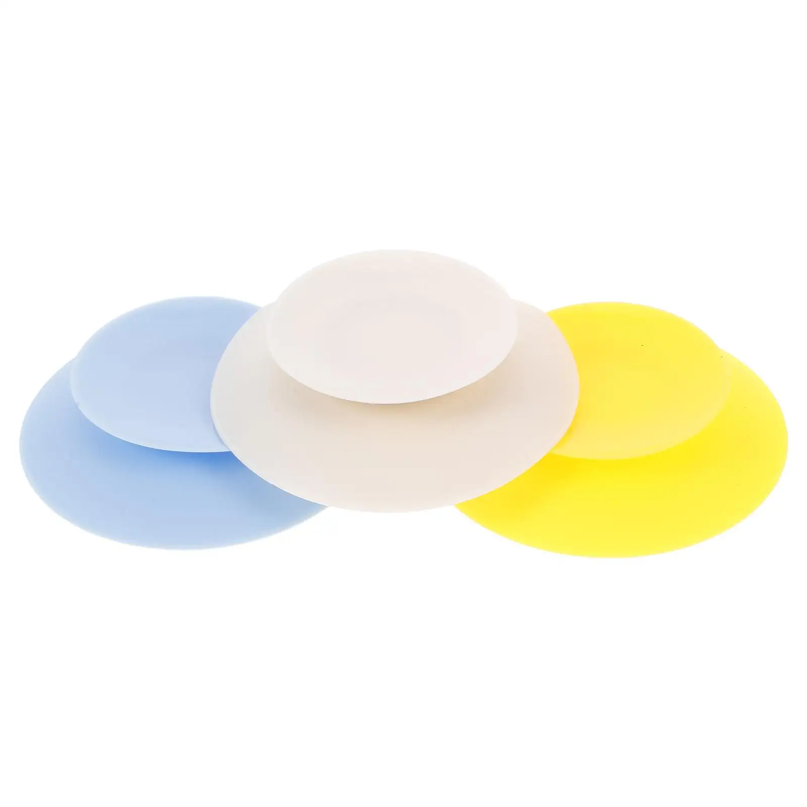 

3 Pcs Silicone Suction Cup Bowl Mat Double Sided Large Area Cups Pad Baby Plate Holder Non Slip Strong Adhesion Easy Clean