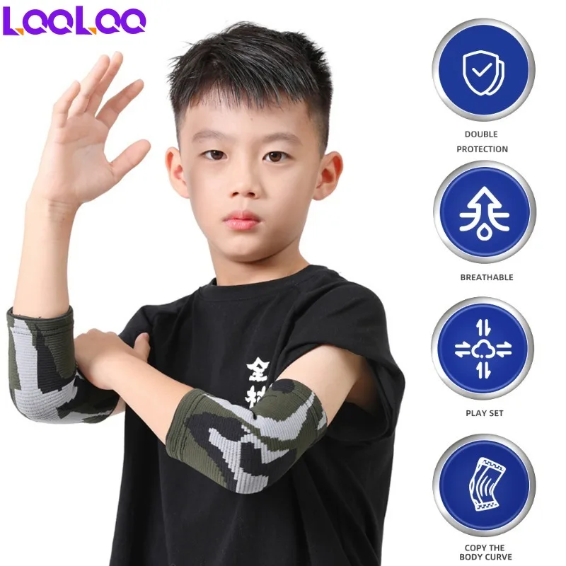 

1Pair Elbow Brace for Kids Child Elbow Sleeve for Girls & Boys Skateboarding Volleyball Ice Skating Hockey Basketball Football