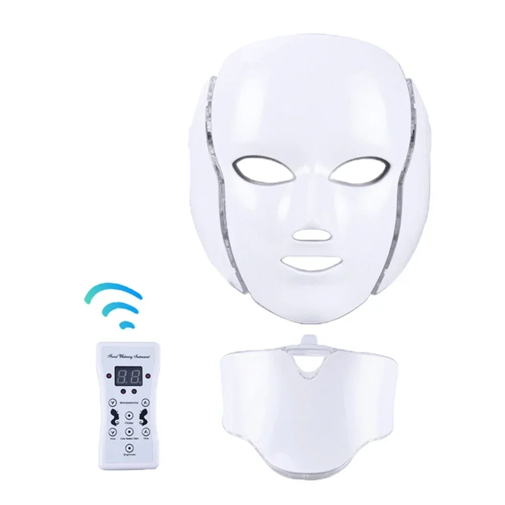 Masque facial aste à LED, 7 couleurs, photon, beauté, rajeunissement de la peau, maison, bureau, lifting du visage, blanchiment, appareil de beauté