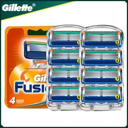 Lame per rasoio Gillette Fusion 5 strati sostituzione manuale della testina di rasatura lame per rasoio da barba professionali per la cura della sicurezza del viso dell'uomo
