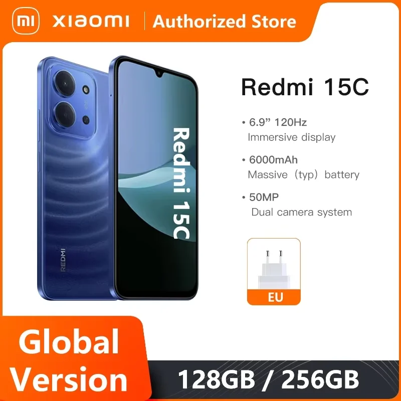 �y�Z�[�����zRedmi 15C �O���[�o���� Xiaomi �X�}�[�g�t�H�� 50MP ���C���J���� 120Hz 6.9�C���` �h�b�g�h���b�v�f�B�X�v���C 33W�}���[�d MediaTek Helio G81-Ultra