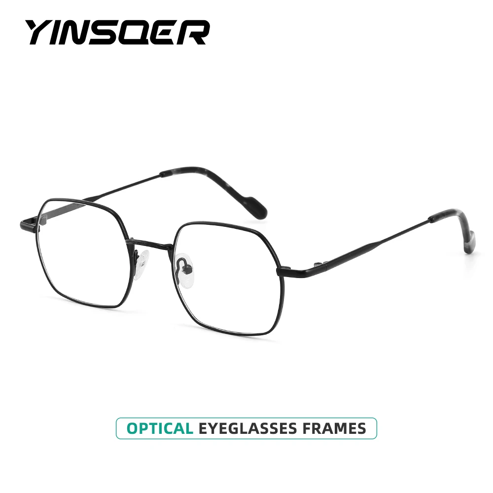 

YINSQER Designer Men's Luxury Glasses Frame Square Eyeglasses Frames for Women Designer Luxury Classic Optical Lenses Frames Man