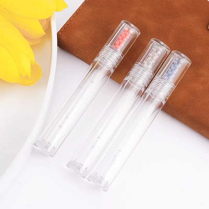 

100 шт., 4 мл, тюбики для блеска для губ с палочкой, пустой пластиковый контейнер для макияжа, многоразовый дозатор для губной помады, сделай сам