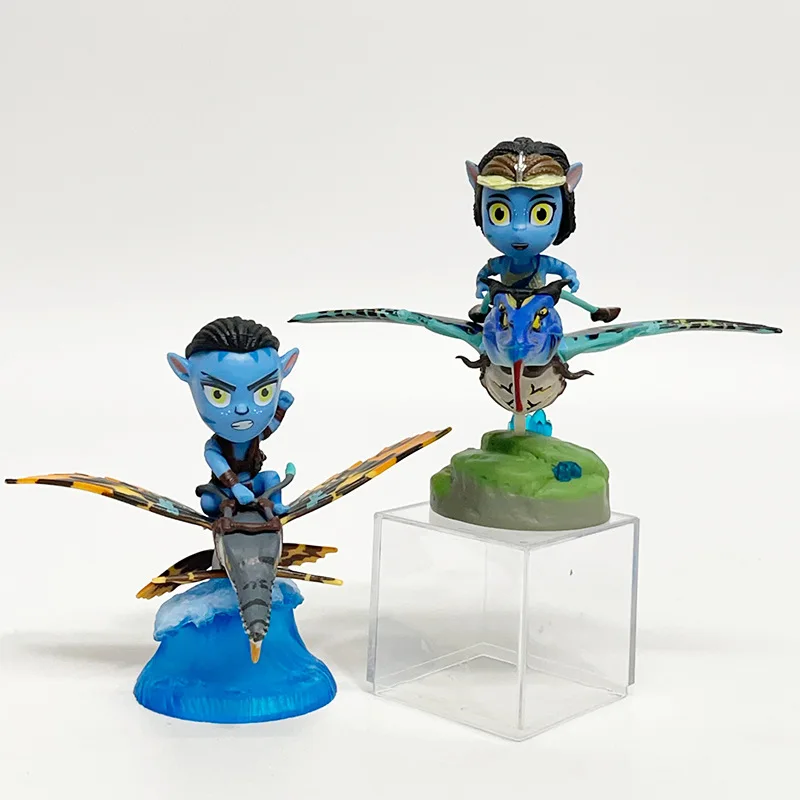 

Cute Avatar 2 Neytiri & Jake Sully PVC Figure Model Toys Creative car model, office home model Trendy toy cartoon doll