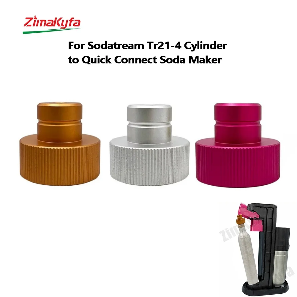 Tr21-4 Blue 60L CO2 Cylinder Convertor to Quick Connect Sodastream Soda Water Maker Art Terra DUO Replace Pink Tank