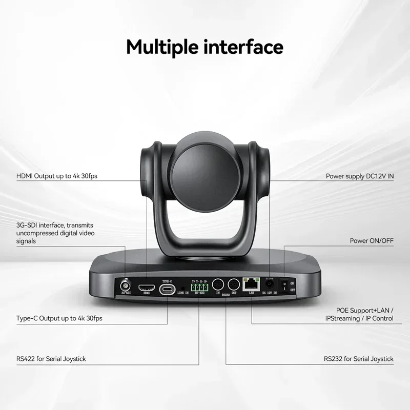 NDI PTZ  30X-NDI  3G-SDI LAN POE 4K/60FPS Broadcast Live Streaming NDI  for Church Supports vMix OBS