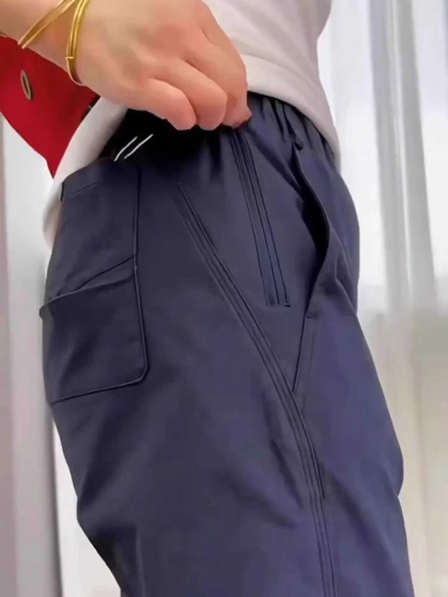 

Женские летние тонкие брюки-харланы с высокой талией, новинка 2026, утягивающие, укороченные, быстросохнущие, спортивные