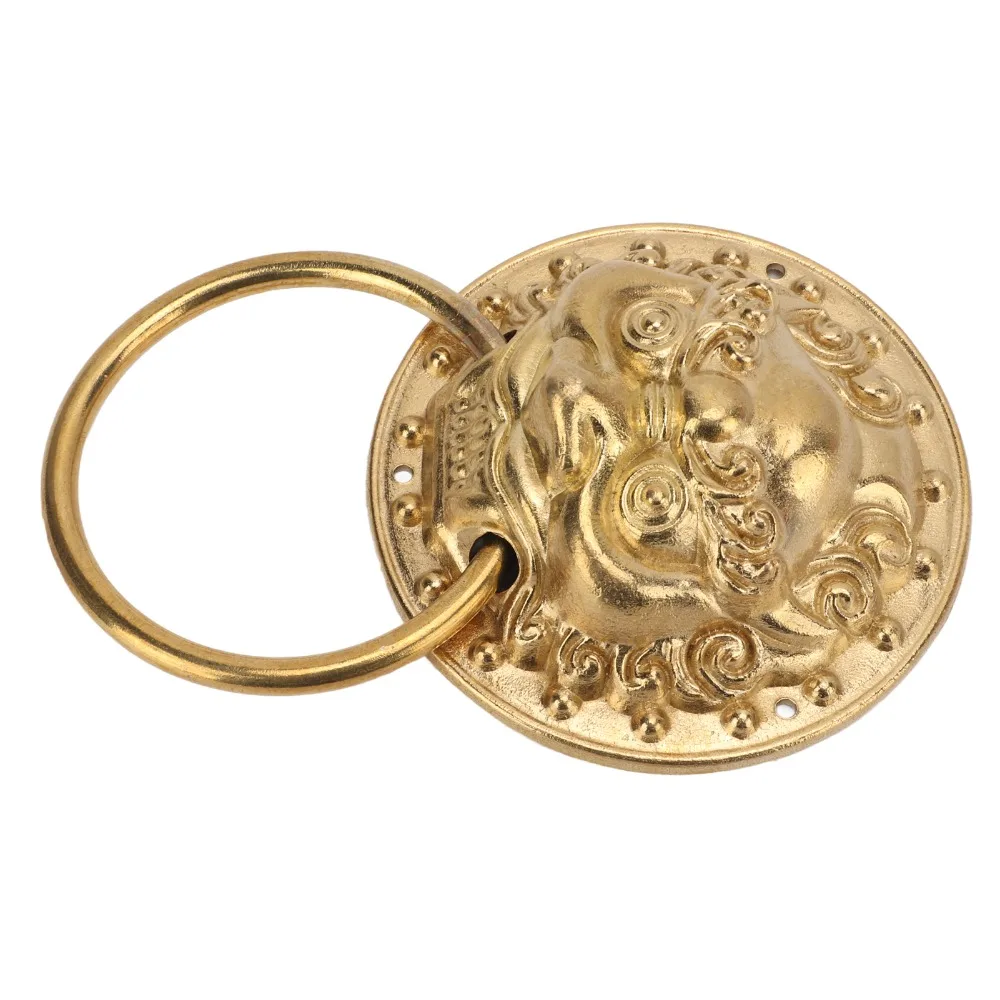 1pcs Easy Install Antique Brass Door Knocker Pull Ring Handle Brass Lion Head Door Knocker Beast Head Door Knocker Home Decor