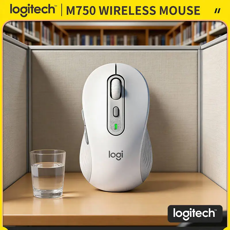 

Logitech M750 Office Mouse - 90% Click Noise Reduction, Recycled Build, 3-Device Sync, 20-Month Battery, Study Pick