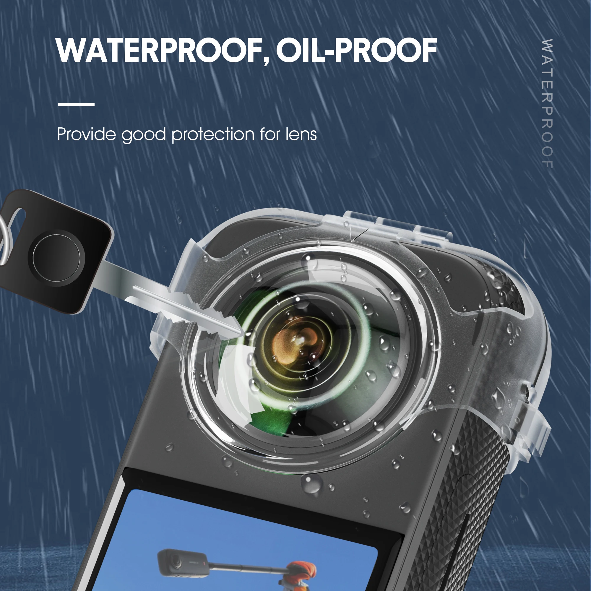 Lens Guard for Insta360 X3 Quick-Detach Transparent Water-Proof Shockproof Lens Caps for Insta360 X3 Accessories