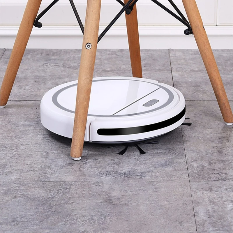 Aspirateur robot à forte aspiration, autonomie 90 minutes, silencieux fin (blanc), livraison directe