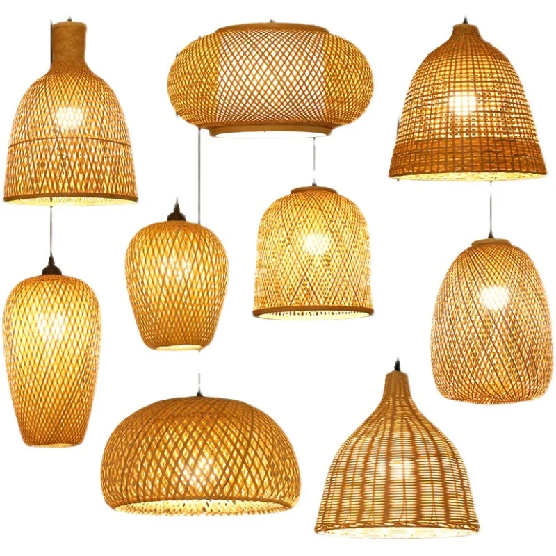 

Бамбуковая люстра в юго-восточноазиатском стиле, для гостевых домов, креативных чайных, ресторанов с хот-потом, ресторанов, в китайском винтажном стиле.