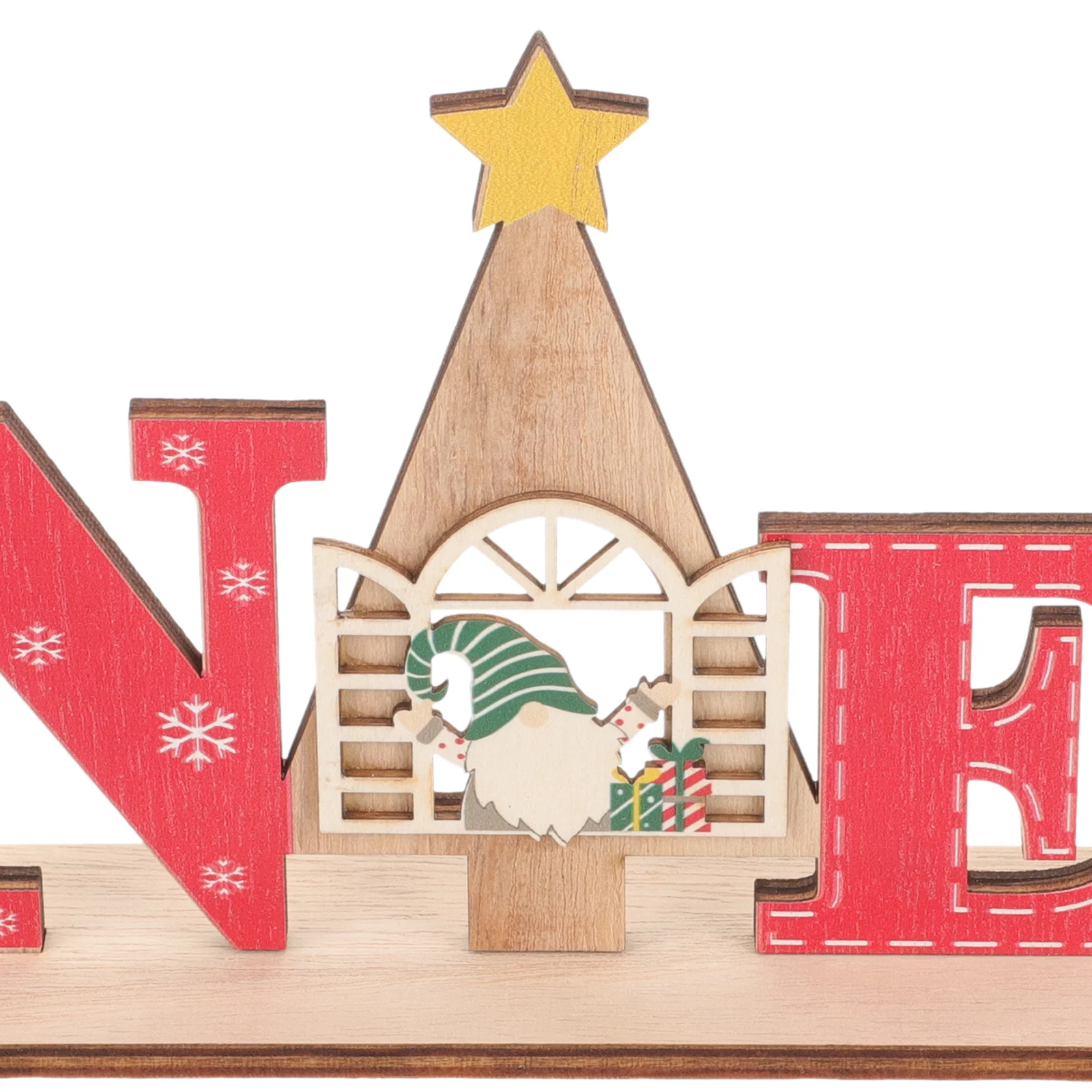 

Xmas Desktop Signs Wooden Christmas Decor Exquisite Realistic Tabletop Decoration Safe Convenient Holiday Accent